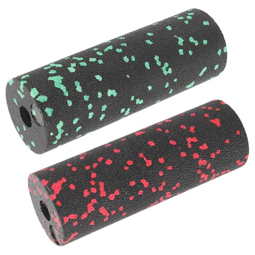 POPETPOP 2pcs Compact Exercise Foam Roller Set, Hollow Portable Soft Muscle Massage Roller for Deep Tissue, Back and Leg Exercise, Fitness Sports Equipment for Workout