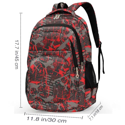 rickyh style Stylish Backpack: Multi-functional and Lightweight Bag for Travel, School, and Outdoor Activities - color: 007tuhong