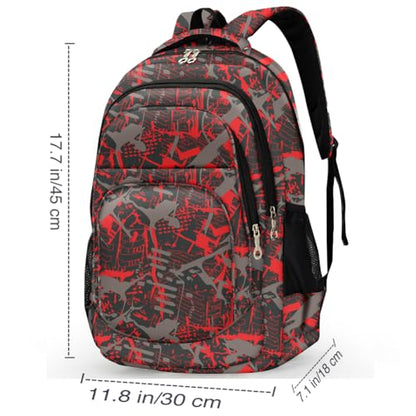 rickyh style Stylish Backpack: Multi-functional and Lightweight Bag for Travel, School, and Outdoor Activities - color: 007tuhong