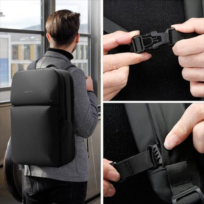 FUTURE AESTHETICS Smart Waterproof Travel Backpack Business Flight Approved Carry on Backpack for Men Women ，Large Capacity Laptop Backpack，Water Resistant Computer Backpack Fits 16 Inch Laptop（Black） - color: Black