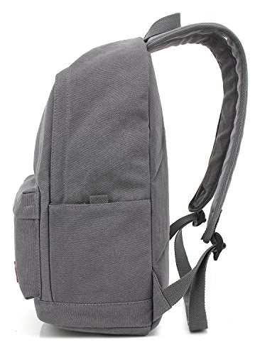 kayond Casual Style Lightweight canvas Laptop Bag/Durable Travel backpacks/Rucksack for Men&Women/Fashion Backpack Fits 15 inch Notebook (Gray) - color: Gray