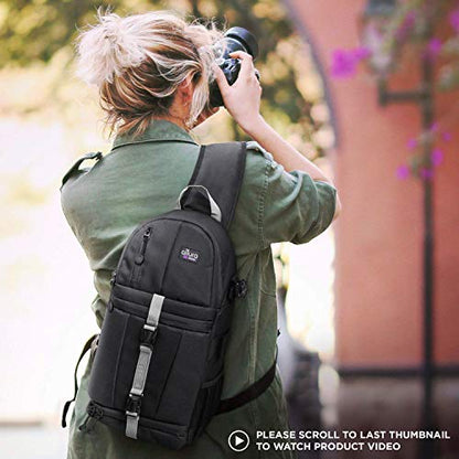 Altura Photo Camera Sling Bag - Backpack for Canon, Nikon, Sony & GoPro DSLR & Mirrorless Cameras - Crossbody Backpacks for Photographers