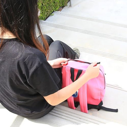 BAZIC School Backpack 16" Fuchsia, Lightweight School Bag Padded Back & Adjustable Strap for Students, Travel Bag Fit A4 Notebook, 1-Pack - color: Fuchsia, size: 16"