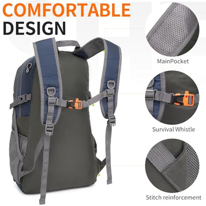 40L Hiking Backpack Lightweight Daypack Waterproof Travel Camping Backpack for Men Women Sport Packable - color: A5-royal Blue