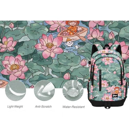 rickyh style School Backpack Travel Bag for Men & Women Lightweight College Back Pack with Laptop Compartmen - color: 01hh