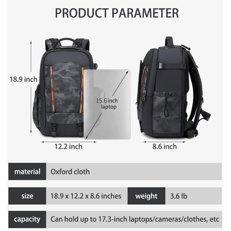 Camera backpack photographer Camera Backpack Waterproof Large for DSLR Cameras Backpacks for Photographers Camera Backpack for Women Men Outdoor Black