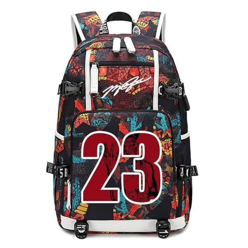 Txiujou Basketball Player 23 Student School Bag, Laptop Backpack, Ultra-Light Travel Bag, For Men And Women (Red2) - color: Red2