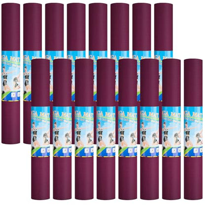 3 mm Thick Yoga Mat Bulk, Non Slip Exercise Workout Fitness Pad for Women Men, Gym Home Yoga Pilates, Easy to Clean, Sturdy PVC - color: Boysenberry
