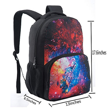 CAIWEI backpack teen, Universe Space TrendyMax Galaxy Pattern Backpack Cute for School (Starry sky 2) - color: Starry Sky 2, size: 17.5*13*6.7 Inch