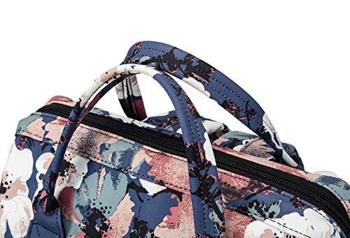Kinmac Waterproof Laptop Backpack For Laptop Up to 15.6 Inch Men Women Travel Outdoor Backpack (Camellia) - color: Camellia（open Wide）