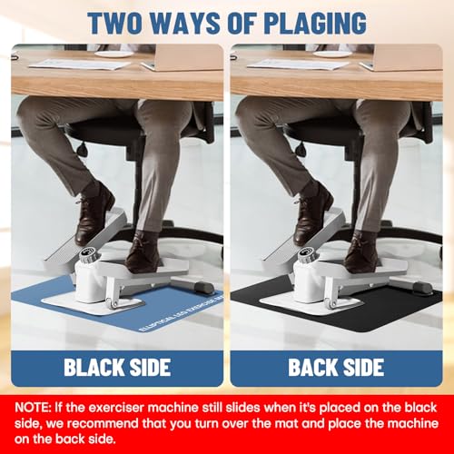 Under Desk Elliptical Mat - Non-Slip Exercise Equipment for Peloton Bike, Small Exercise Mat for Desk Workout Equipment - color: Sky Blue