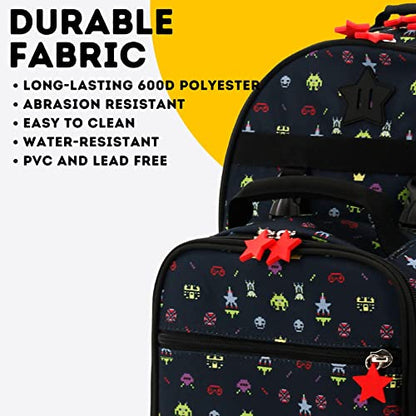 J World Duet Kids Backpack & Lunch Box Set For Boys & Girls Pre-K to Elementary School, Game - color: Game
