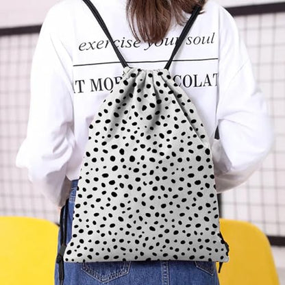 Drawstring Backpack Draw String Bag Waterproof for Sports Gym Beach Travel Cute Aesthetic Sackpack Men Women (13"×17")-Speckle Leopard Cheetah - color: S-1-speckle