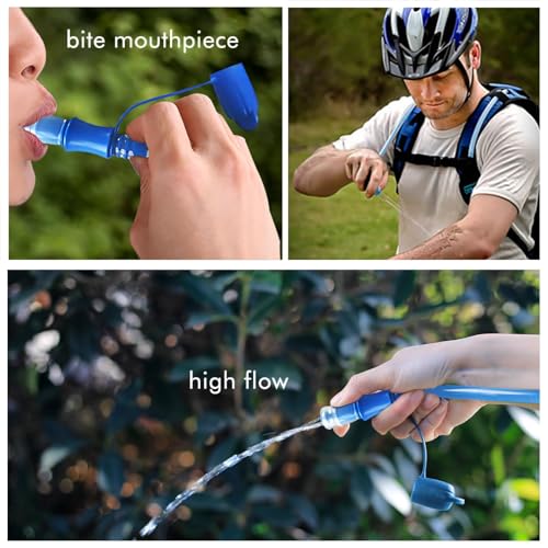 Hydration Bladder, 1.5-2-3L Water Bladder for Hiking Backpack, BPA-Free Leak Proof Water Reservoir Storage Bag, Water Pouch Hydration Pack for Camping Cycling Running - color: 3L-Water Bladder-Blue