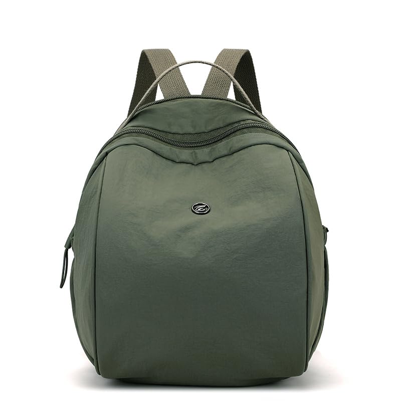 Women's Small Backpack Fashion Casual Nylon Shoulder Bag Daypack for Daily Use (Green) - color: Green