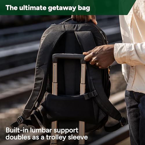 Halfday Roamer All-in-One Travel Backpack: 15” Laptop Compartment, Built-In Shoe/Laundry Pouch (Magnetic Sternum Strap, Padded Shoulder Support), Weekend & Business Trip Carry-on Bag, Olive - color: Olive