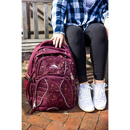 High Sierra Swerve Laptop Backpack, One Size, Copper Splater/Maroon - color: Cooper Splater/Maroon
