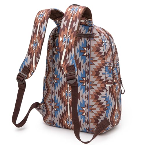 Montana West Backpack Purse for Women Western Aztec Backpack Purse Lightweight Casual Daypack for Travel - color: Coffee