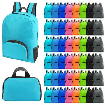 SIKEMAY 48 Pack Backpacks in Bulk, 17 Inches Basic Back Pack for Adult, Bulk Backpacks for Homeless Supplies Wholesale Backpack Lightweight Outdoor Travel Book Bags (8 Color)