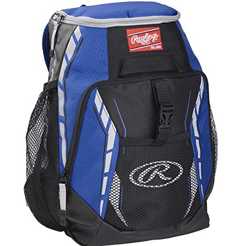 Rawlings | R400 Baseball & Softball Backpack Equipment Bag | T-Ball / Rec / Travel | Multiple Colors - color: Royal