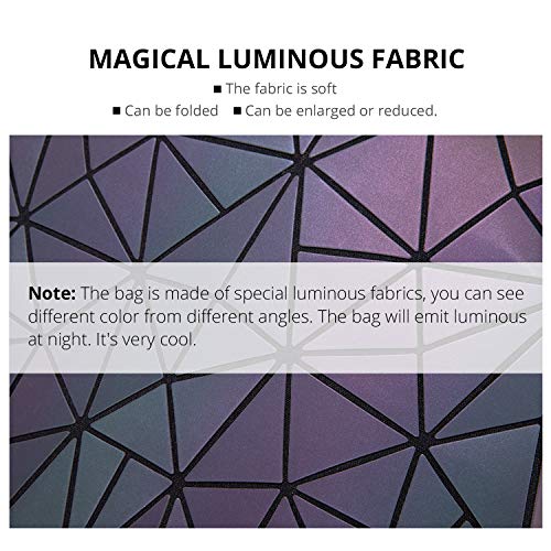 LOVEVOOK Geometric Luminous Purses and Handbags for Women Holographic Reflective Crossbody Bag Wallet - color: Medium Crossbody Bags
