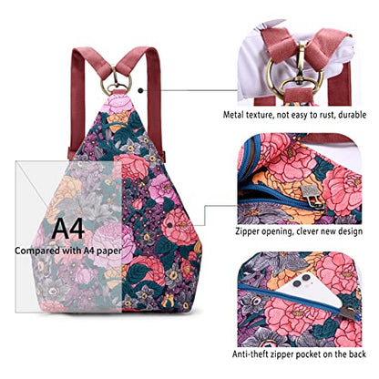 Black Butterfly Premium Backpack for Women, Bohemia Style Fashion Casual Daypack Backpack, Small Backpack Purse (06-fuchsia) - color: 06-fuchsia