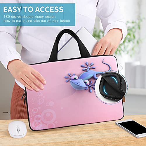 iColor 14-15.6 inch Laptop Bag Sleeve Handle Chromebook Case Holder Pouch Notebook Sleeve Neoprene Cover Soft Carrying Travel Case Cute Gecko ICB-20 - color: ICB-20