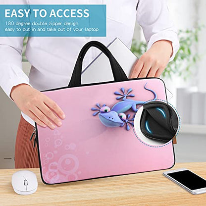 iColor 14-15.6 inch Laptop Bag Sleeve Handle Chromebook Case Holder Pouch Notebook Sleeve Neoprene Cover Soft Carrying Travel Case Cute Gecko ICB-20 - color: ICB-20