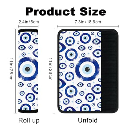 2Pcs Soft Auto Seat Belt Cover Pads, Demon Eye Car Seatbelt Shoulder Cushion for Comfortable Driving, Compatible with All Cars' Seatbelt and Backpack Straps 11x2.4inch - color: Demon Eye