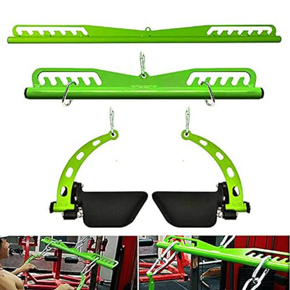 Adjustable Lat Pull down Bar, Cable Machine Attachments for Gym, Home Gym Fitness T-bar Row Pulldown Attachments, Lat Pull Down Machine Wide Grip Neutral Grip Handle - color: SP-SHORT BAR
