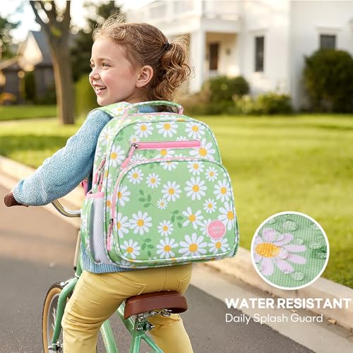 mibasies Toddler Backpacks for Girls 2-4: Little Kid Bookbag for Preschool Prek Daycare Daisy Green - color: Daisy Green, style: Toddler-12"h(not Fit Folder)
