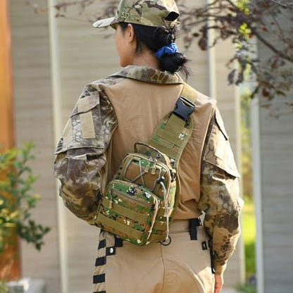 Viriber Tactical Backpack, Waterproof Military Cross-body Molle Sling Shoulder Backpack Chest Bag for Outdoor Every Day Carry Camouflage A - color: Camo a