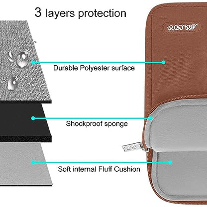 MOSISO Laptop Case 13 inch, Laptop Sleeve Compatible with MacBook Neo/Air/Pro 13 inch with A18/M5/M4/M3/M2/M1 Chip 2026-2016, Polyester Vertical Computer Sleeve Bag with Pocket, Caramel Brown - color: Caramel Brown, size: 13 inch