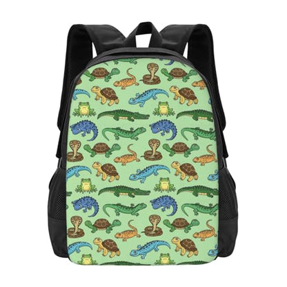 Breathable Outdoor Daypack Snakes Lizard Chameleon Turtle Animal, Durable Anti Theft Travel Backpack Adjustable Strap Shoulder Bag for Hiking Camping City Walking - color: Design (1207)