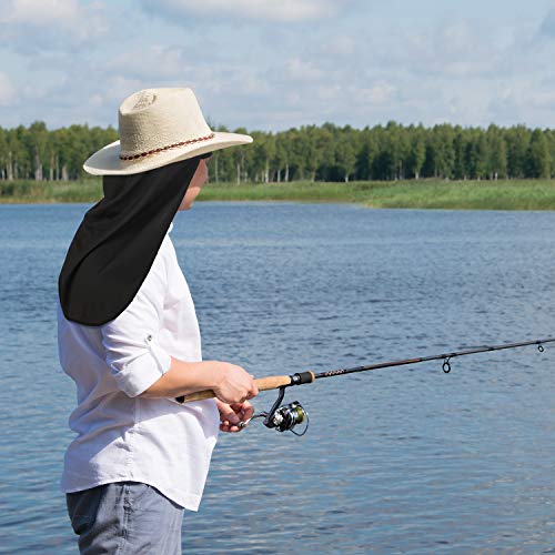 2 Packs Cooling Skull Cap with Neck Shade, Elastic Hard Hat Sun Shield for Men Women, Quick Dry Moisture Wicking - color: Black, size: One Size