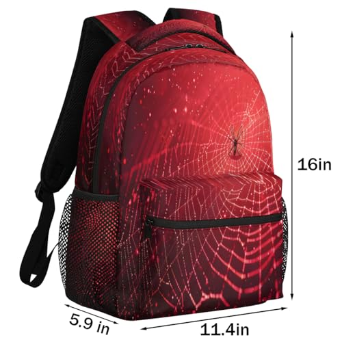 Spiders Web Laptop Backpack for Women 17 inch Backpacks Lightweight Computer Bag Rucksack Casual Daypack Work Travel - color: Multicolor-1