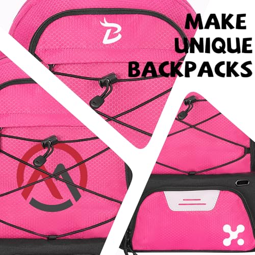 Goloni 35L Basketball Bag,Basketball Backpack with Shoe and Ball Compartment,Backpack for Soccer, Volleyball - color: Pink