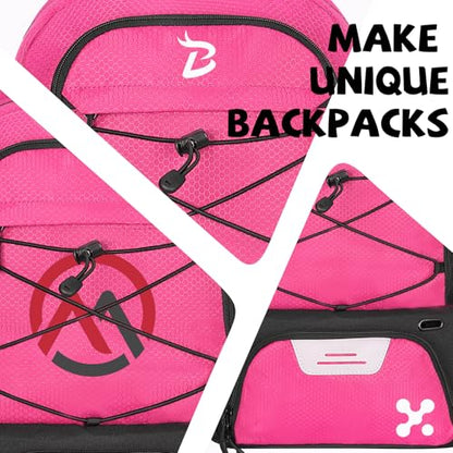Goloni 35L Basketball Bag,Basketball Backpack with Shoe and Ball Compartment,Backpack for Soccer, Volleyball - color: Pink