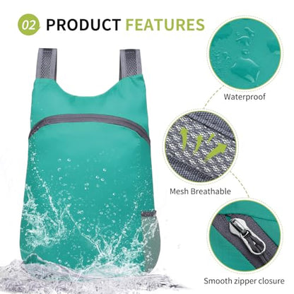 20L Ultra Hiking-Daypack Lightweight Foldable Travel Packable Backpack for Camping Cycling Outdoor,Lake Blue - color: Lake Blue