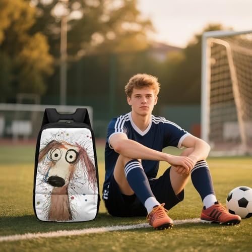 Basketball Backpack With Separate Ball Compartment And Shoes Fit Basketball Volleyball Football - color: Artistic Dog