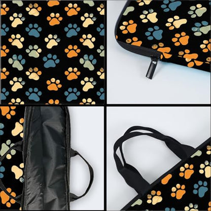 15-Inch Laptop Sleeve – Stylish, Lightweight, Shockproof, Water-Resistant Case for Lenovo, HP, Dell, Asus Notebooks - Cute Dog Paw Print - color: Cute Dog Paw Print