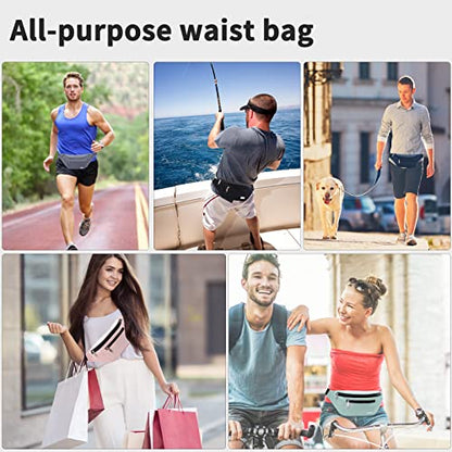 TINYAT Large Fanny Pack Travel Waist Bag Lightweight for Men&Women with Adjustable Strap T206 Black - color: Black