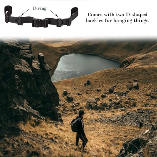 1 Pack Backpack Chest Straps,with 1 Quick Release Buckle,2 Slide Clips 5 Zipper pulls-Black US224