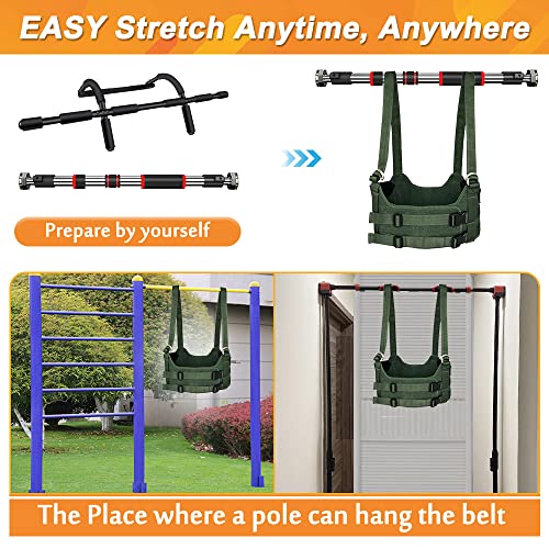 Back Stretcher Lumbar Traction Device Spinal Decompression Machine Lumbar Belt for Lower Back Pain Relief Sciatica Herniated Disc Back Alignment Device Hang Upside Down Stretch Back Harness (S 34~38) - color: Small