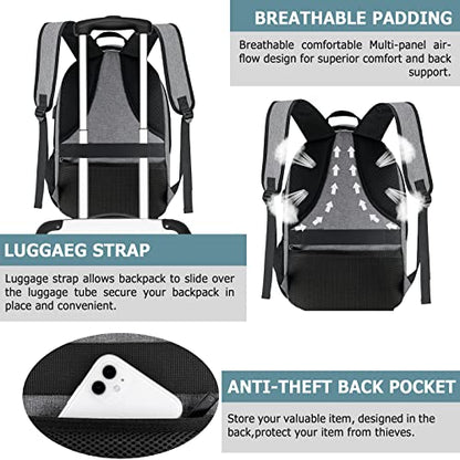 unch Backpack, Insulated Cooler Lunch Bag Backpack, Large School Backpacks for Teen Boys Water Resistant Back Pack Gift for Men Fit 17 Inch Laptop - color: Grey