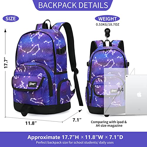 rickyh style School Backpack Travel Bag for Men & Women Lightweight College Back Pack with Laptop Compartmen - color: 04 Constellation