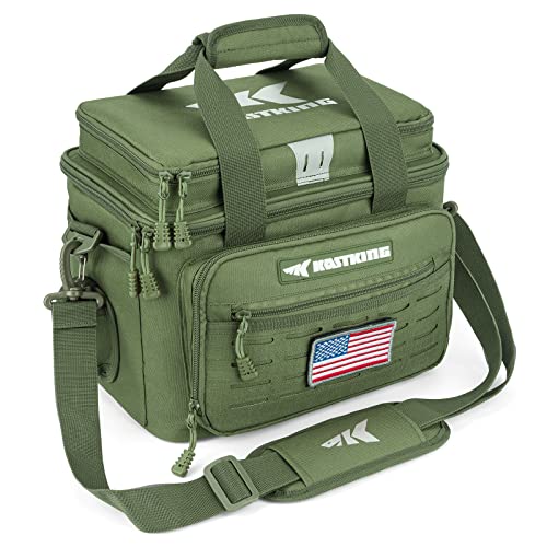 KastKing Fishing Tackle Bags - Saltwater & Freshwater Fishing Bags - Water Resistant, Padded Shoulder Strap - Gear Storage - color: Green-Medium, size: Medium