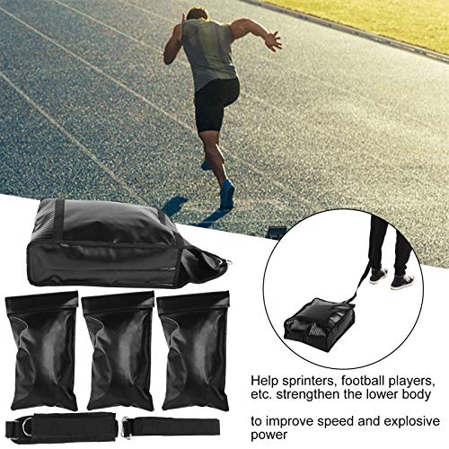 Adjustable Sandbag Weight Loading System with Waist Belt, Fitness Training Sand Bags for Running Exercise, Durable PVC Resistance Equipment with Handles for Home Gym