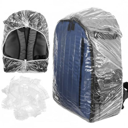 Amaxiu 10 Pcs Backpack Rain Cover, Disposable Waterproof Lightweight Backpack Cover Elastic Covers Protector Disposable Rain Covers for Backpacks Outdoor Camping Travel Hiking Cycling Emergency