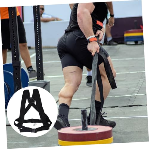 Happyyami Resistance Sled Pull Belt for Tire Training Load-bearing for Strength Endurance Multifunctional Padded Drag Strap for Fitness Workouts